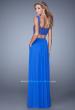 Picture of: Beaded Lace To Two Piece Prom Dress with Pockets in Blue, Style: 21347, Back Picture