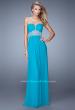 Picture of: Embroidered Waist Sweetheart Neck Long Prom Dress in Peacock, Style: 21357, Main Picture