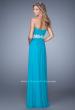 Picture of: Embroidered Waist Sweetheart Neck Long Prom Dress in Peacock, Style: 21357, Back Picture
