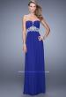 Picture of: Embroidered Waist Sweetheart Neck Long Prom Dress in Blue, Style: 21357, Detail Picture 1