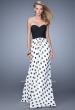 Picture of: Chic Prom Dress with Polka Dot Print Skirt and Open Back in Polka Dots, Style: 21359, Main Picture