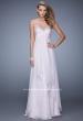 Picture of: Chiffon Prom Dress with Tiered Skirt and Embroidery in Pink, Style: 21374, Main Picture