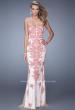 Picture of: Graceful Prom Dress with Embroidery and Rhinestones in Pink and White, Style: 21386, Main Picture