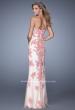 Picture of: Graceful Prom Dress with Embroidery and Rhinestones in Pink and White, Style: 21386, Back Picture