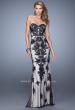 Picture of: Graceful Prom Dress with Embroidery and Rhinestones in Black and White, Style: 21386, Detail Picture 1