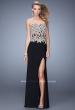 Picture of: Strapless Jersey Prom Gown with Corset Bodice in Black, Style: 21387, Detail Picture 1