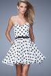 Picture of: Polka Dot Cocktail Dress with Satin Bow Belt and Pockets in Polka Dots, Style: 21388, Main Picture