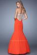 Picture of: Mermaid Prom Gown with Rhinestone Embellishments in Orange, Style: 21396, Back Picture
