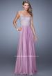 Picture of: Scalloped Sweetheart Neck Prom Dress with Beading in Pink, Style: 21397, Detail Picture 3