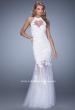 Picture of: Sheer Halter Mermaid Prom Dress with Lace Appliques in White, Style: 21400, Detail Picture 1