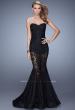 Picture of: Mermaid Prom Dress with Sheer Lace and Shorts in Black, Style: 21428, Main Picture