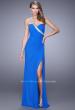 Picture of: One Shoulder Jersey Gown with Stones, Sequins, and Slit in Blue, Style: 21441, Main Picture