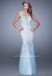 Picture of: Sleeveless Trumpet Prom Gown with Sheer Lace Skirt in Mint, Style: 21457, Detail Picture 1