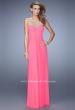 Picture of: Long Satin Prom Dress with Sparkling Trim and Stones in Pink, Style: 21461, Back Picture