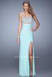Picture of: Embroidered Strapless Prom Dress with Side Leg Slit in Mint, Style: 21476, Detail Picture 2