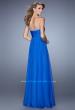 Picture of: Modern Strapless Gown with Stones and Embellishments in Blue, Style: 21499, Back Picture