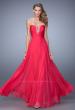 Picture of: Modern Strapless Gown with Stones and Embellishments in Pink, Style: 21499, Detail Picture 1