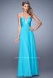 Picture of: Modern Strapless Gown with Stones and Embellishments in Teal, Style: 21499, Detail Picture 2