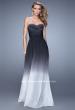 Picture of: Sexy Ombre Print Chiffon Prom Gown with High Waist in Black, Style: 21515, Detail Picture 1