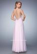 Picture of: Elegant Dress with Beads, Pearls, and Rhinestones in Pink, Style: 21516, Back Picture
