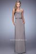 Picture of: Strapless Prom Dress with Intricate Beaded Embroidery in Pewter, Style: 21554, Detail Picture 1