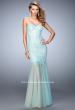 Picture of: Net Mermaid Prom Dress with Sheer Skirt and Rhinestones in Mint, Style: 21604, Main Picture