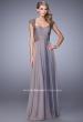 Picture of: Chiffon Dress with Criss Cross Gathered Knot Detail in Brown, Style: 21661, Main Picture