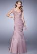 Picture of: Satin Dress with Beaded Lace Bodice and Gathering in Pink, Style: 21669, Main Picture