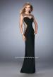 Picture of: Sexy Jersey Gown with Rhinestones and a Train in Black, Style: 21818, Detail Picture 1