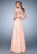 Picture of: Two Piece Chiffon Prom Dress with Lace Appliques in Orange, Style: 21862, Back Picture