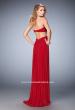Picture of: Long Prom Dress with Cut Outs and a Slight Train in Red, Style: 21948, Back Picture