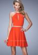 Picture of: Bold Jersey Short Dress with Halter Neckline and Stones in Orange, Style: 22016, Main Picture