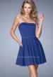 Picture of: Short Jersey Dress with Beaded Belt and Pockets in Blue, Style: 22023, Main Picture