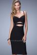 Picture of: Bold Jersey Dress with Cut Outs and a Back Slit in Black, Style: 22045, Main Picture