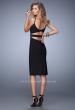 Picture of: Bold Jersey Dress with Cut Outs and a Back Slit in Black, Style: 22045, Back Picture