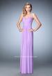Picture of: Crystal Gem Embellished Prom Gown with Gathering in Purple, Style: 22068, Detail Picture 4