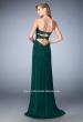 Picture of: Long Prom Dress with Side Slit and Modest Train in Green, Style: 22071, Back Picture