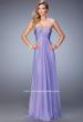 Picture of: Chiffon Prom Dress with Embellishments and Crystals in Purple, Style: 22115, Main Picture