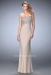 Picture of: Jersey Prom Dress with Sequins and Cut Outs in Nude, Style: 22150, Main Picture