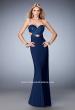 Picture of: Jersey Prom Dress with Sequins and Cut Outs in Blue, Style: 22150, Detail Picture 1