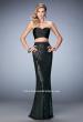 Picture of: Glam Two Piece Gown with Sequin Skirt and Satin Bodice in Black, Style: 22151, Main Picture
