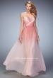 Picture of: Ombre Chiffon Prom Dress with Gathered Bodice in Pink, Style: 22156, Main Picture