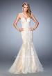 Picture of: Sweetheart Neckline Gown with Rhinestone Lace Detail in White, Style: 22167, Main Picture
