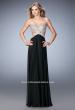 Picture of: Sweetheart Chiffon Gown with Cut Outs and Crystals in Black, Style: 22179, Detail Picture 4
