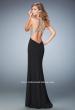 Picture of: Racer Back Mermaid Prom Dress with Crystals and Sequins in Black, Style: 22189, Back Picture