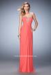 Picture of: Glam Prom Dress with Cut Outs and Crystal Gem Design in Orange, Style: 22196, Detail Picture 1