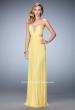 Picture of: Glam Prom Dress with Cut Outs and Crystal Gem Design in Yellow, Style: 22196, Detail Picture 2