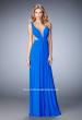 Picture of: Alluring Prom Dress with Plunging Neckline and Open Back in Blue, Style: 22238, Main Picture