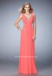 Picture of: Alluring Prom Dress with Plunging Neckline and Open Back in Orange, Style: 22238, Detail Picture 1