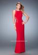 Picture of: Panel Design Long Jersey Prom Dress in Red, Style: 22274, Detail Picture 1